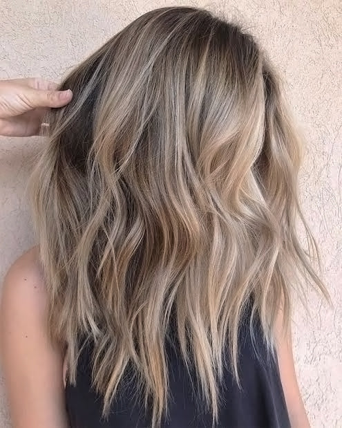 Brown and shop blonde hair straight